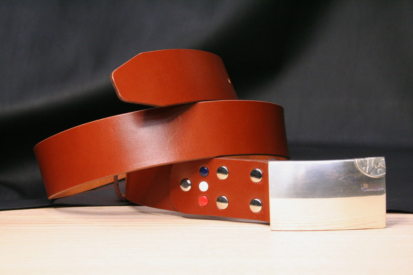 Ceinture en cuir pour homme 40 mm avec boucle plaque style jean – Fabrication artisanale en France
