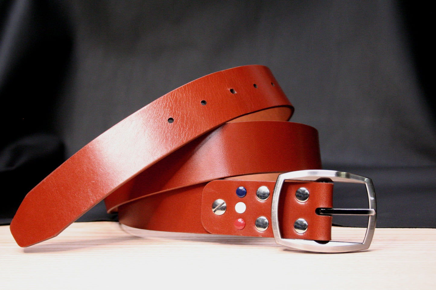 Ceinture en cuir véritable 35 mm avec boucle argentée – Fabrication artisanale en France
