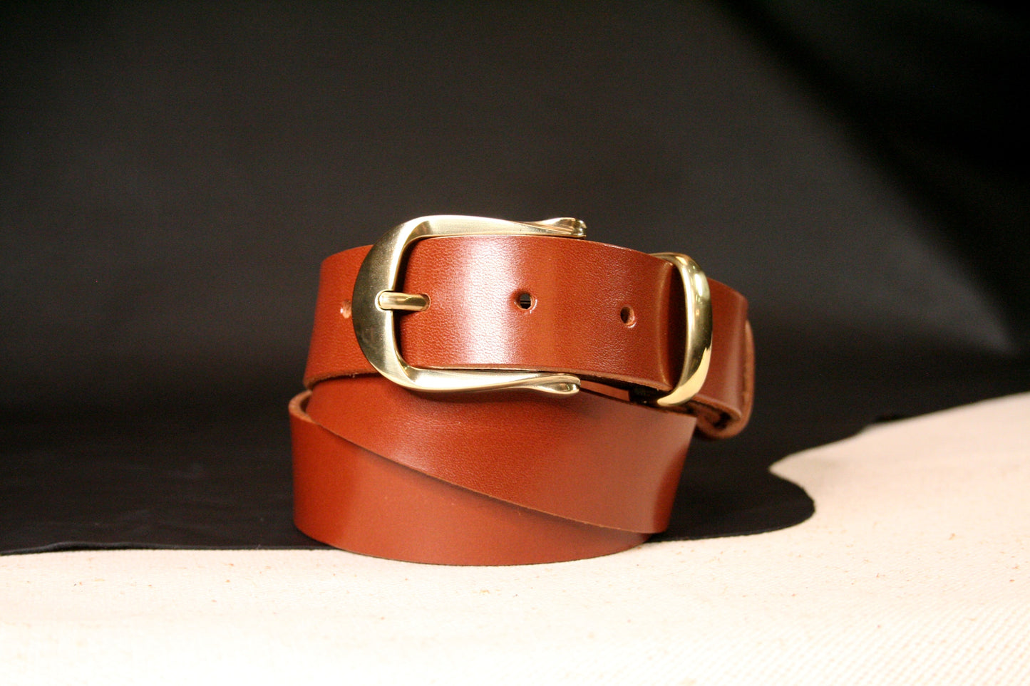 Ceinture en cuir pleine fleur marron – Un cuir de qualité à la souplesse naturelle